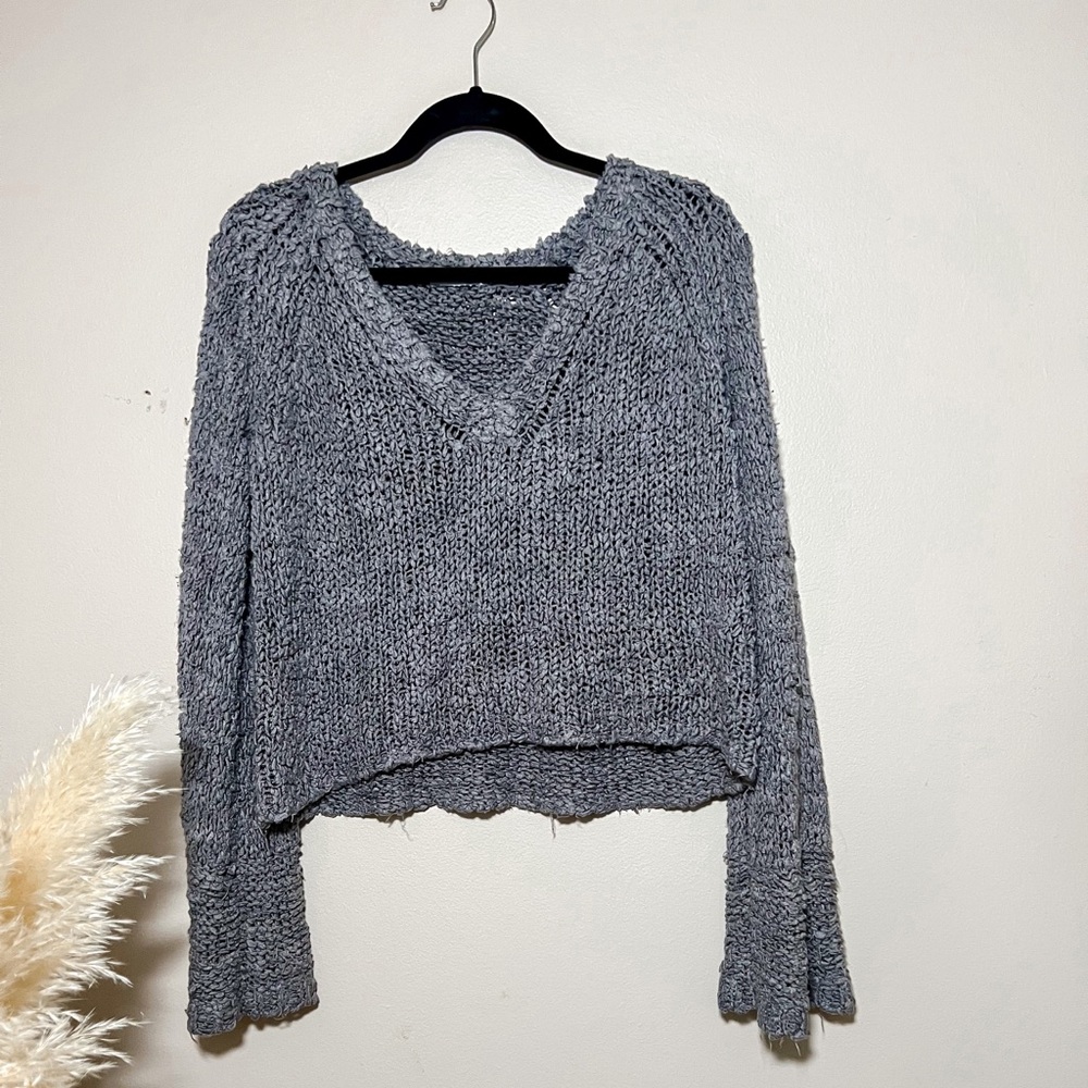 LUSH BOUTIQUE off the shoulder bell sleeve sweater